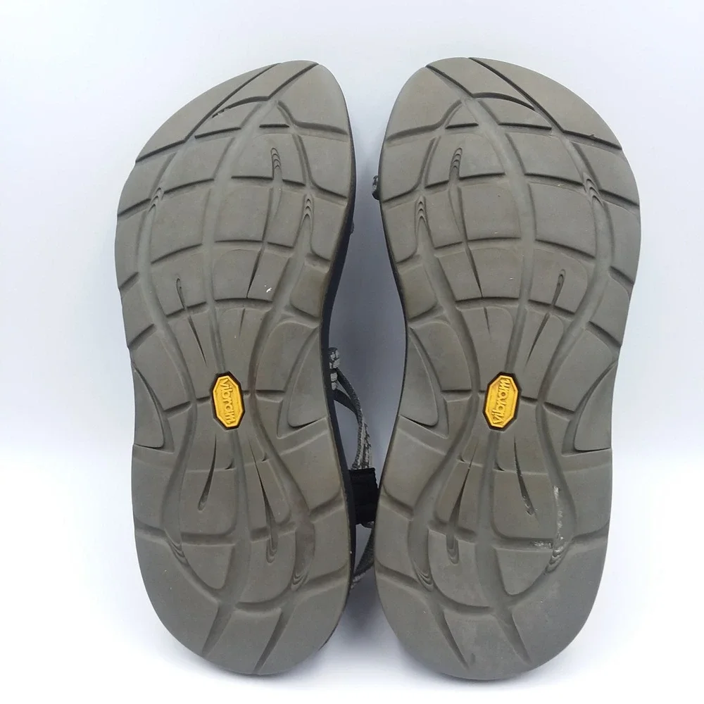 Chaco‎ ZX/1 EcoTread Sandals Kids' 6 Black White Sport Sandal Adjustable Straps